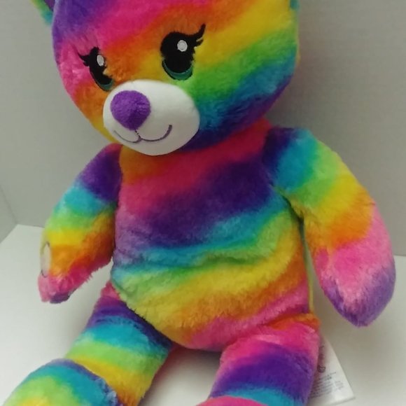 Build a Bear Rainbow Kitty Cat 15" Plush Stuffed - Picture 2 of 7